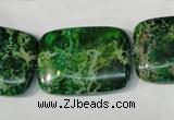 CDE975 15.5 inches 22*30mm rectangle dyed sea sediment jasper beads