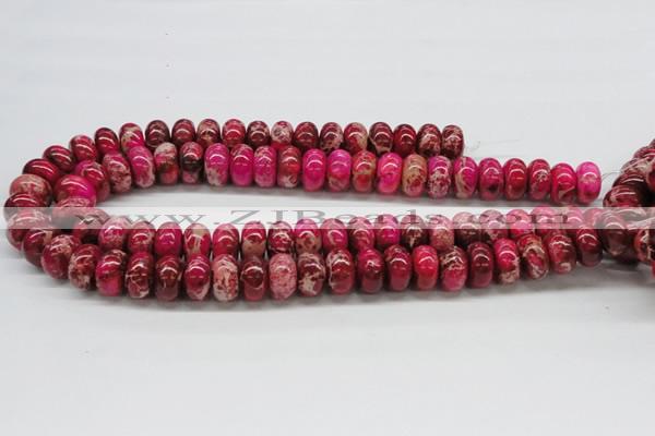 CDI08 16 inches 10*16mm rondelle dyed imperial jasper beads wholesale