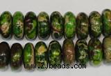 CDI136 15.5 inches 6*14mm rondelle dyed imperial jasper beads