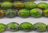 CDI147 15.5 inches 10*15mm rice dyed imperial jasper beads