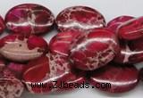 CDI15 16 inches 15*20mm oval dyed imperial jasper beads wholesale