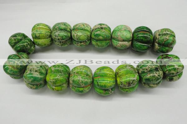 CDI150 15.5 inches 25*34mm pumpkin dyed imperial jasper beads