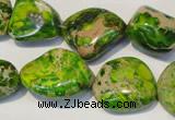 CDI154 15.5 inches 15*20mm nugget dyed imperial jasper beads