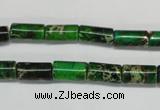 CDI166 15.5 inches 6*12mm tube dyed imperial jasper beads
