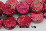 CDI17 16 inches 16mm coin dyed imperial jasper beads wholesale
