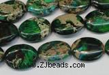 CDI181 15.5 inches 12*16mm oval dyed imperial jasper beads