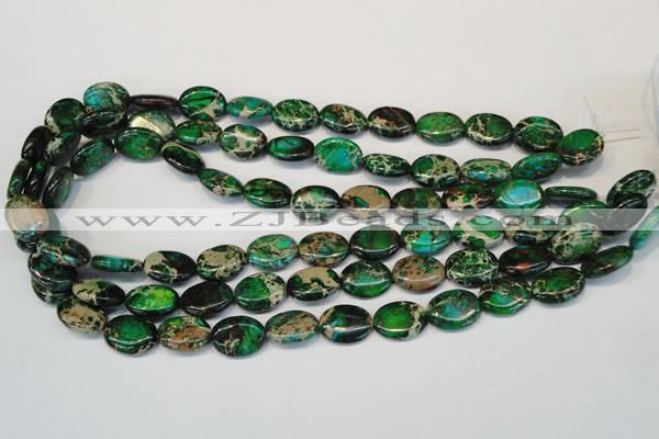 CDI181 15.5 inches 12*16mm oval dyed imperial jasper beads