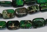 CDI199 15.5 inches 10*14mm rectangle dyed imperial jasper beads