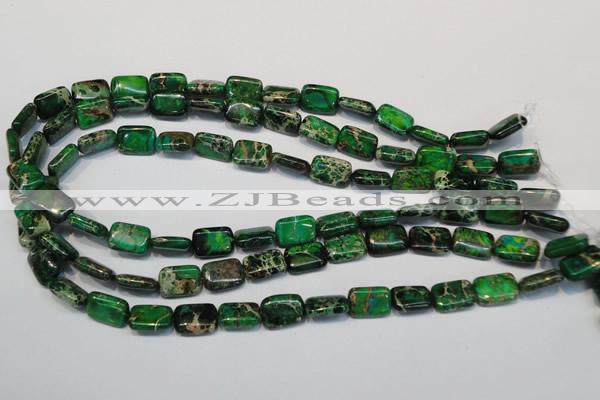 CDI199 15.5 inches 10*14mm rectangle dyed imperial jasper beads