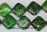 CDI201 15.5 inches 16*16mm diamond dyed imperial jasper beads