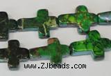 CDI209 15.5 inches 15*20mm cross dyed imperial jasper beads
