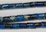 CDI227 15.5 inches 6*8mm tube dyed imperial jasper beads