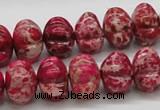 CDI24 16 inches 10*14mm pumpkin dyed imperial jasper beads