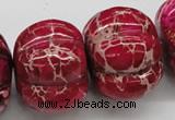 CDI25 16 inches 26*35mm pumpkin dyed imperial jasper beads