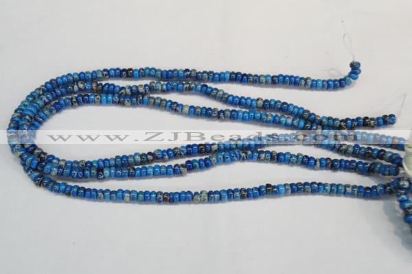 CDI273 15.5 inches 3*6mm rondelle dyed imperial jasper beads