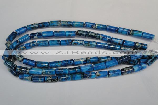 CDI282 15.5 inches 8*17mm tube dyed imperial jasper beads