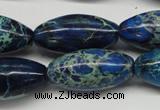 CDI293 15.5 inches 15*30mm rice dyed imperial jasper beads