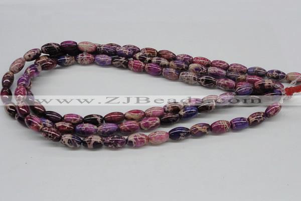 CDI30 16 inches 8*12mm rice dyed imperial jasper beads wholesale