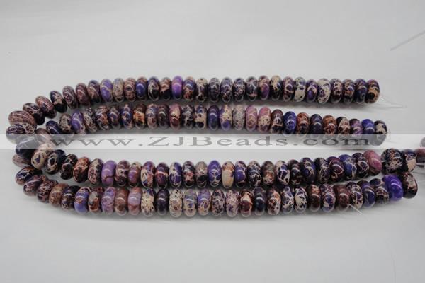 CDI373 15.5 inches 7*14mm rondelle dyed imperial jasper beads