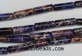 CDI377 15.5 inches 4*12mm tube dyed imperial jasper beads