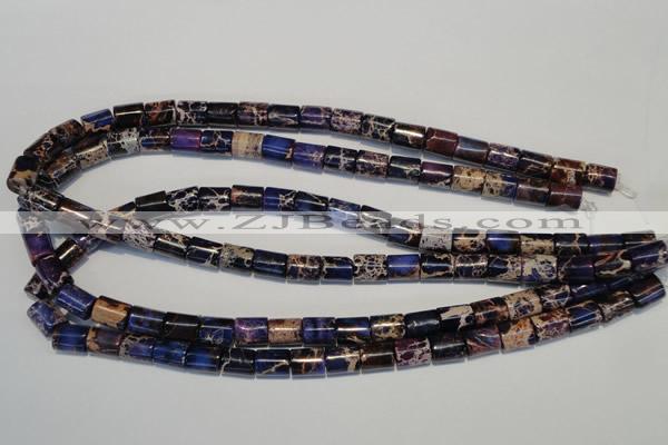 CDI380 15.5 inches 8*10mm tube dyed imperial jasper beads