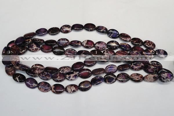 CDI417 15.5 inches 12*16mm oval dyed imperial jasper beads