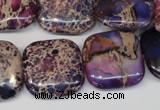 CDI428 15.5 inches 20*20mm square dyed imperial jasper beads