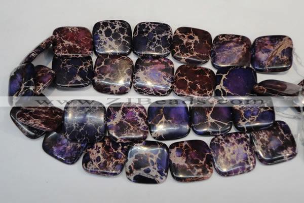 CDI430 15.5 inches 30*30mm square dyed imperial jasper beads
