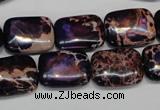 CDI436 15.5 inches 12*16mm rectangle dyed imperial jasper beads