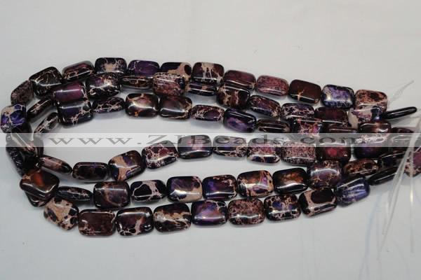 CDI436 15.5 inches 12*16mm rectangle dyed imperial jasper beads