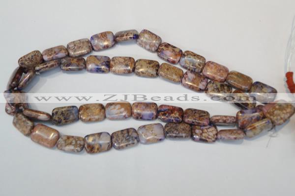 CDI437 15.5 inches 13*18mm rectangle dyed imperial jasper beads