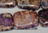 CDI440 15.5 inches 20*30mm rectangle dyed imperial jasper beads