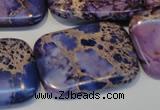 CDI442 15.5 inches 25*35mm rectangle dyed imperial jasper beads