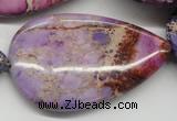 CDI463 15.5 inches 30*50mm flat teardrop dyed imperial jasper beads