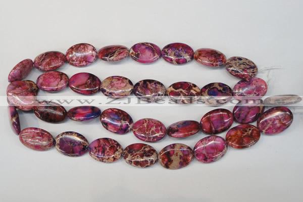 CDI475 15.5 inches 18*25mm oval dyed imperial jasper beads
