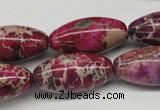 CDI484 15.5 inches 15*30mm rice dyed imperial jasper beads