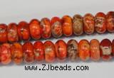 CDI501 15.5 inches 6*10mm rondelle dyed imperial jasper beads