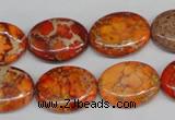 CDI532 15.5 inches 15*20mm oval dyed imperial jasper beads