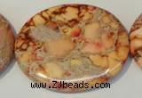 CDI537 15.5 inches 35*45mm oval dyed imperial jasper beads