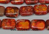 CDI553 15.5 inches 12*16mm rectangle dyed imperial jasper beads