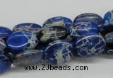 CDI58 16 inches 12*16mm oval dyed imperial jasper beads wholesale