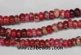 CDI584 15.5 inches 3*6mm rondelle dyed imperial jasper beads