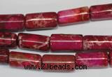 CDI594 15.5 inches 8*16mm tube dyed imperial jasper beads