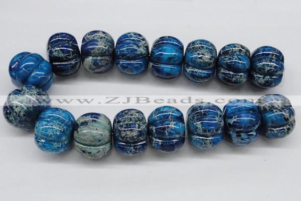 CDI60 16 inches 26*35mm pumpkin dyed imperial jasper beads