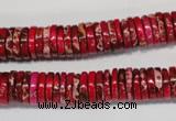 CDI602 15.5 inches 2*10mm heishi dyed imperial jasper beads