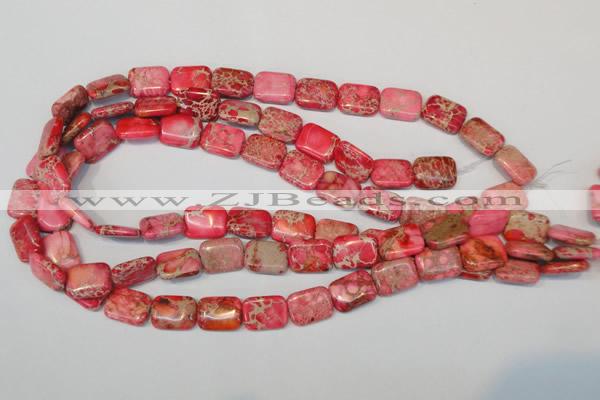 CDI631 15.5 inches 12*16mm rectangle dyed imperial jasper beads