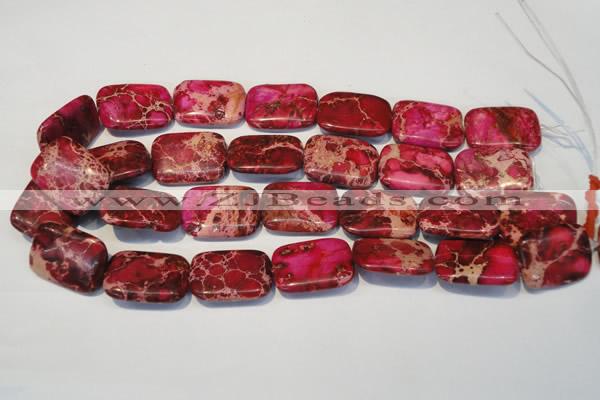 CDI634 15.5 inches 22*30mm rectangle dyed imperial jasper beads