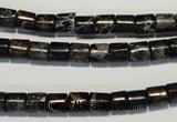 CDI670 15.5 inches 6*6mm tube dyed imperial jasper beads