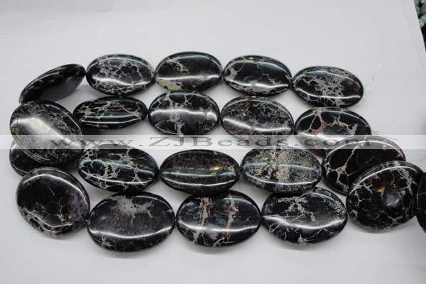 CDI680 15.5 inches 30*40mm oval dyed imperial jasper beads
