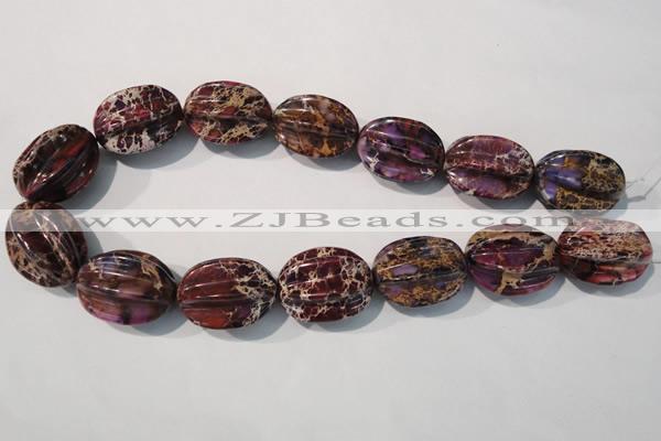 CDI701 15.5 inches 22*28mm star fruit shaped dyed imperial jasper beads